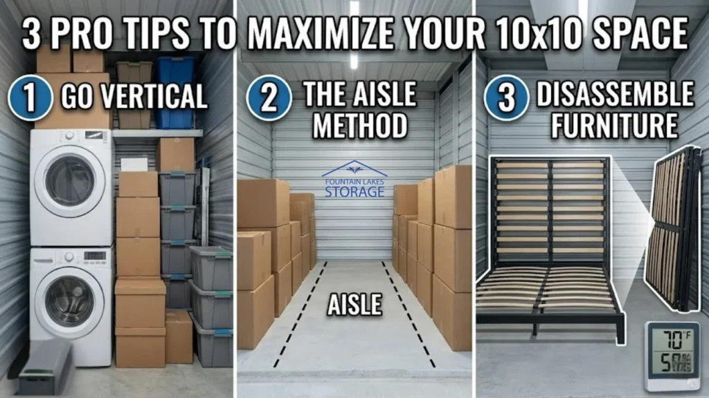 3 Pro Tips to Maximize Your 10 by 10 Storage Unit Space