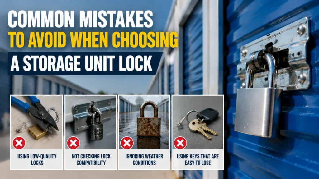 Common Mistakes to Avoid When Choosing a Storage Unit Lock