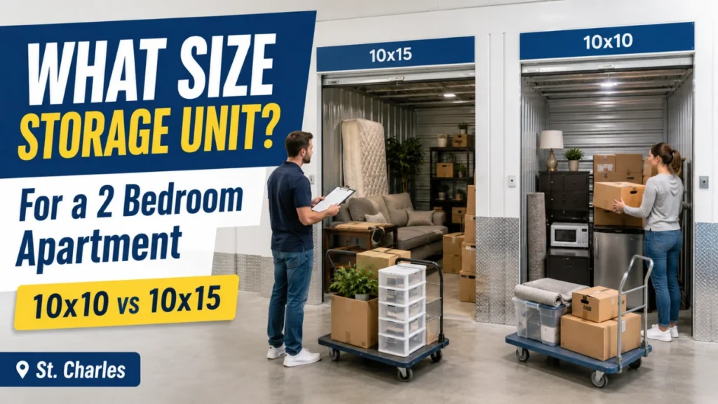 What Size Storage Unit for a 2 Bedroom Apartment in St. Charles