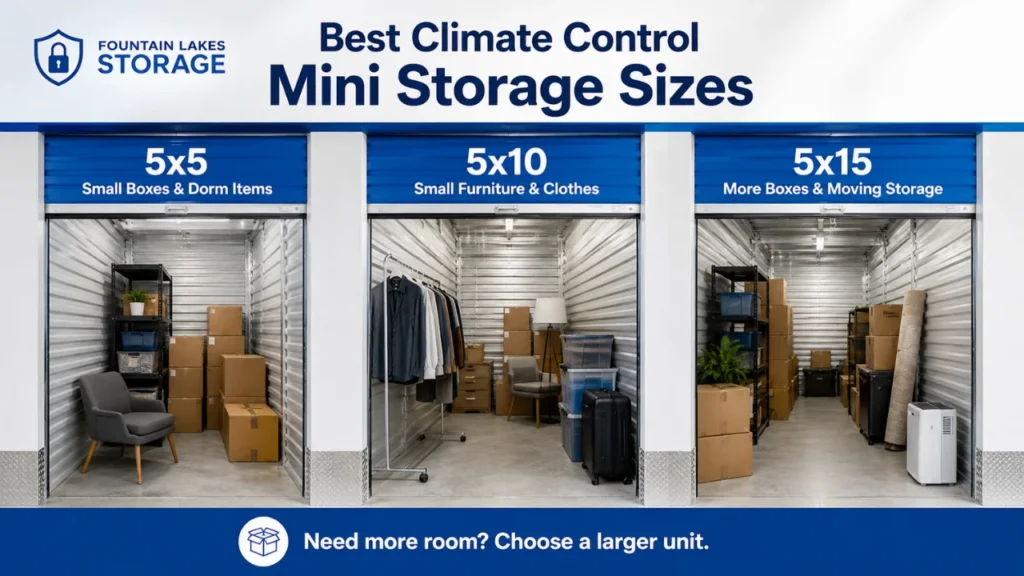 Best Climate Control Mini Storage Sizes