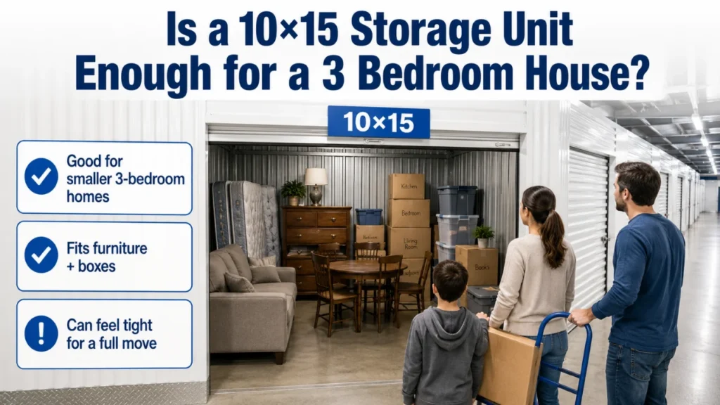 Is a 10×15 Storage Unit Enough for a 3 Bedroom House
