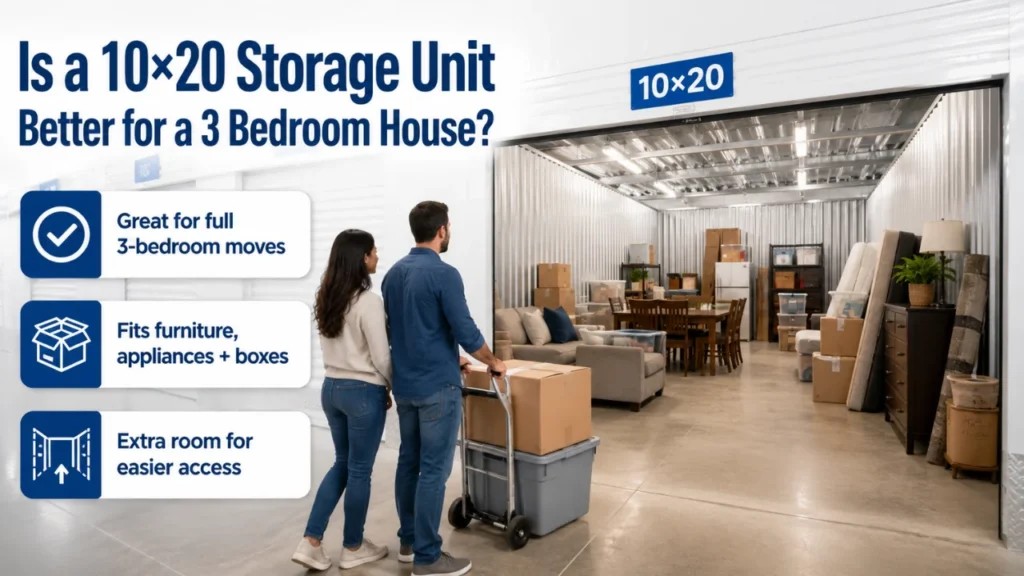 Is a 10×20 Storage Unit Better for a 3 Bedroom House