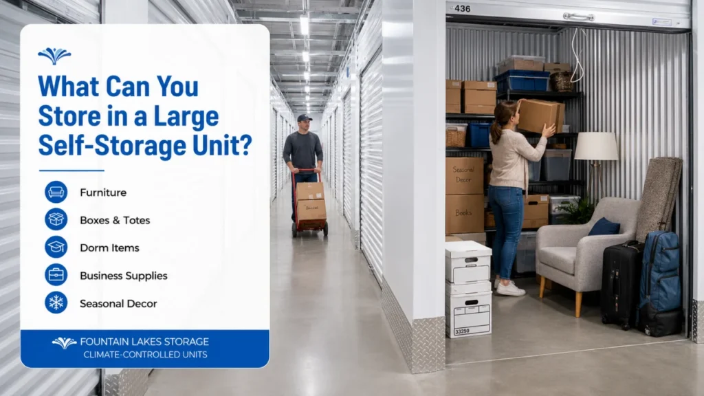 What Can You Store in a Large Self-Storage Unit