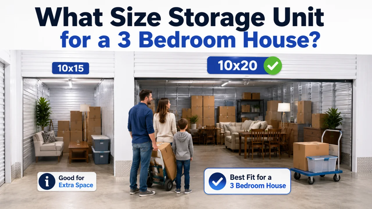 What Size Storage Unit for a 3 Bedroom House