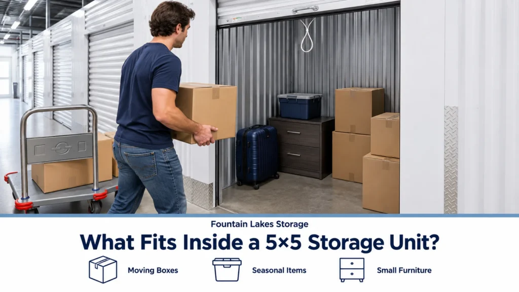 What Fits Inside a 5x5 Storage Unit