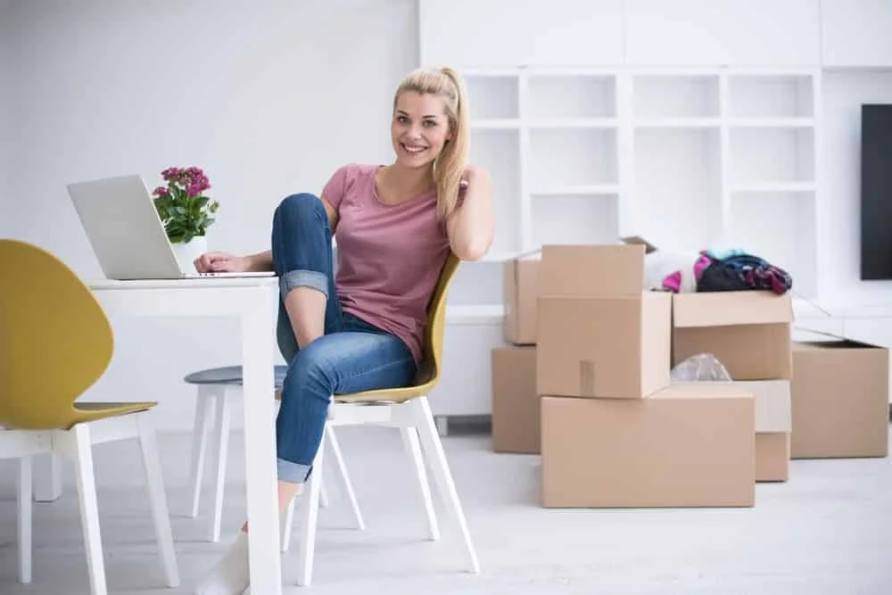 Woman Moving Self Storage