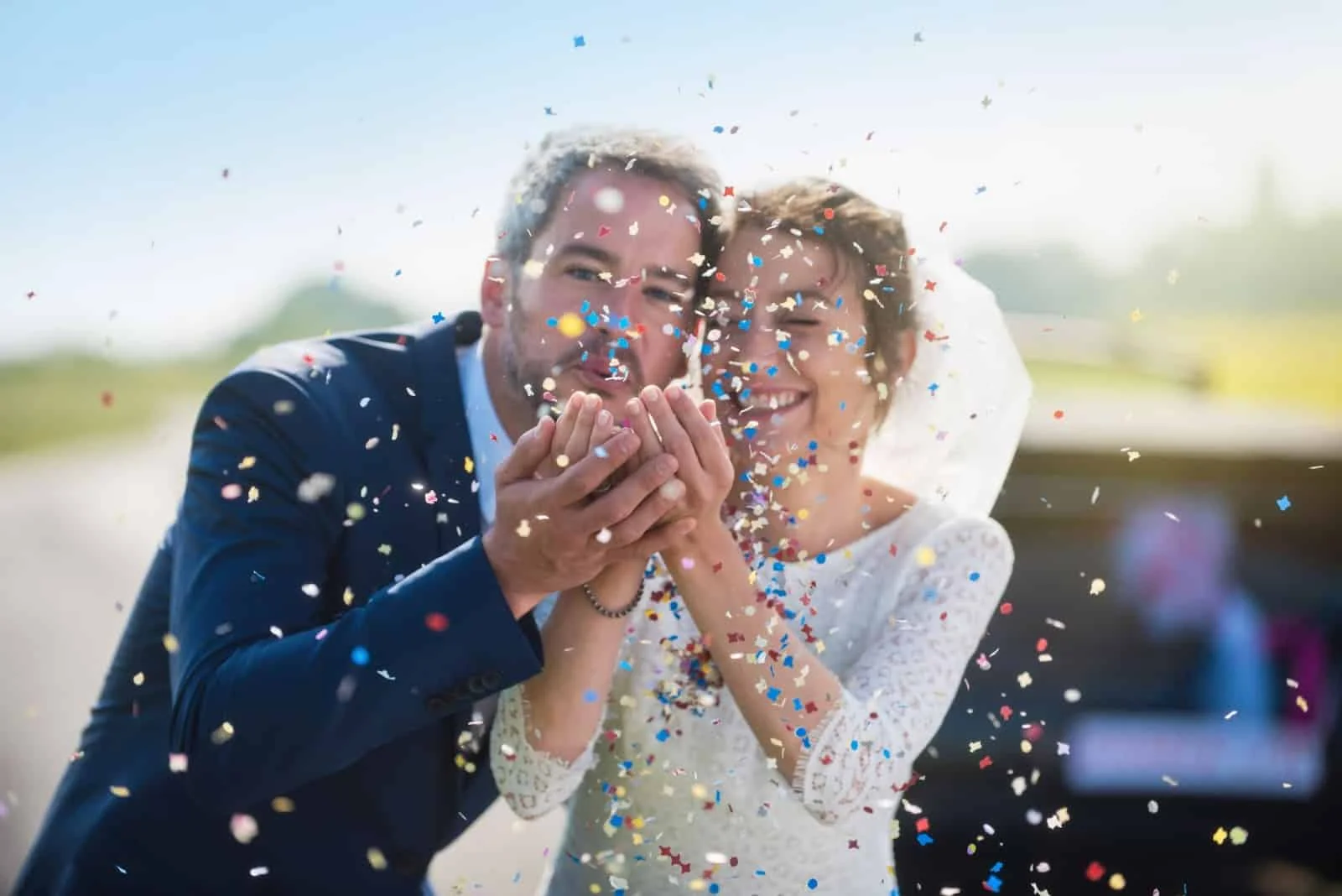 Married Couple Celebrating